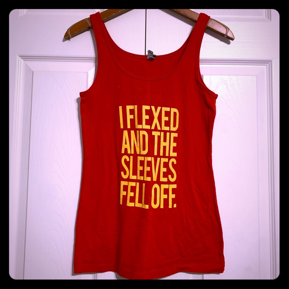“I Flexed and the Sleeves Fell Off” Tank Top